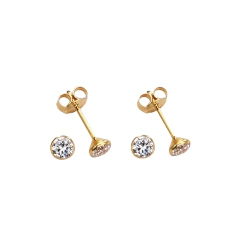 JB 1 Paar Ohrstecker Zirkonia Stein 375-9 Kt Gelbgold 0.3 g von Joyes Boutique