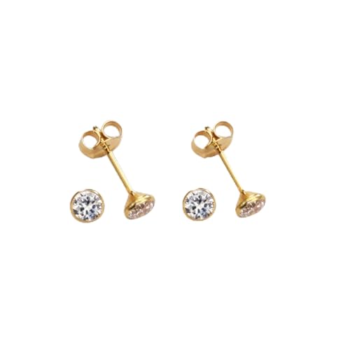JB 1 Paar Ohrstecker Zirkonia Stein 375-9 Kt Gelbgold 0.4 g von Joyes Boutique