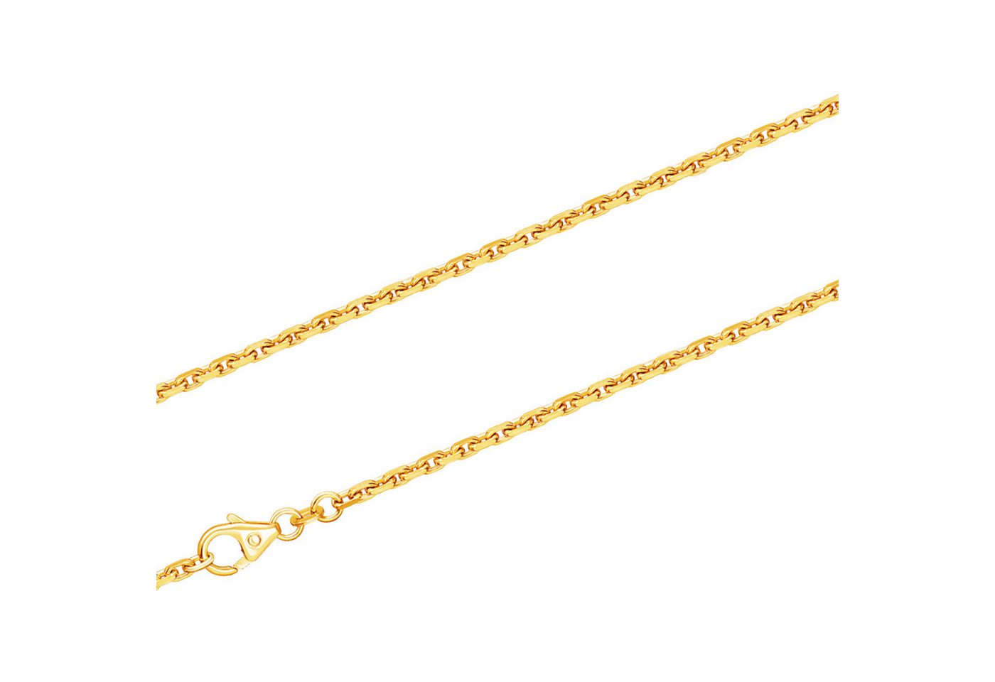 Joyes Boutique Goldkette JB Unisex Goldarmband Anker Diamantiert 2.0 mm 585 - 14 Kt 19 cm (Gold, JB) von Joyes Boutique