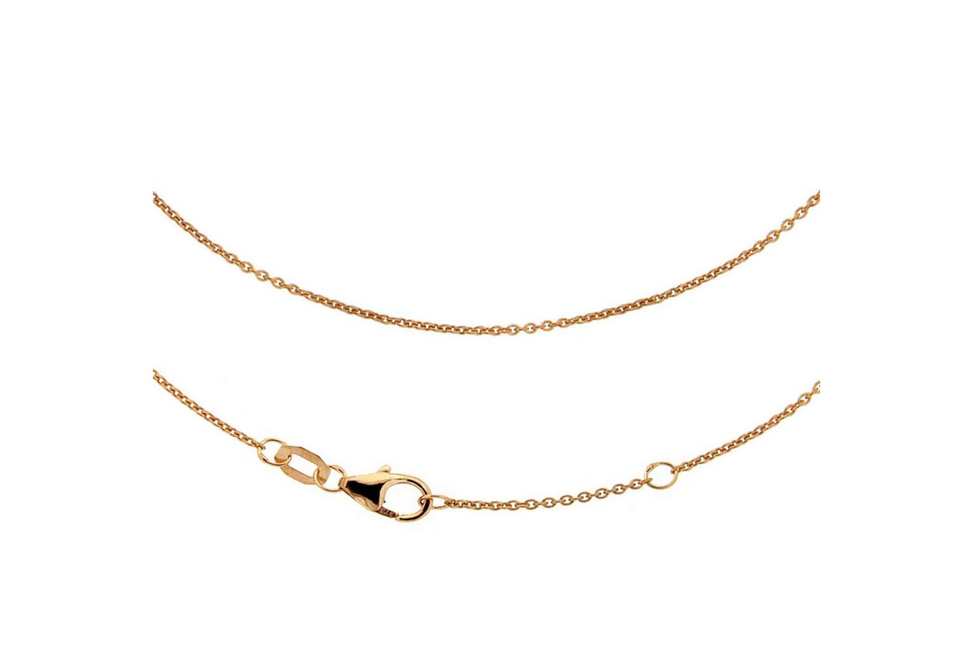 Joyes Boutique Goldkette JB Collier Damen Anker rund 1,1 mm Rotgold 585 - 14 Kt 45 cm (Made in Germany, inkl. Etui, Zertifikat u. Garantie, 1-tlg., JB), zu Kleid, Shirt, Jeans, Sneaker! Anlass Geburtstag Weihnachten von Joyes Boutique