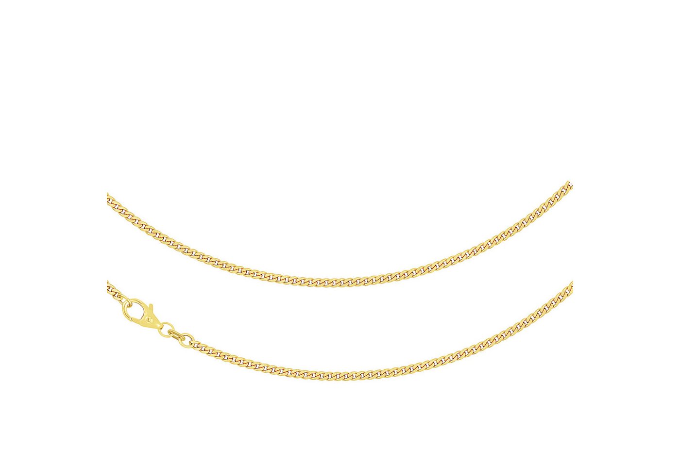 Joyes Boutique Goldkette JB Collier Panzerkette 2,4 mm 750 Gelbgold 36 - 60 cm (Made in Germany, inkl. Etui, Zertifikat u. Garantie, 1-tlg., JB), zu Kleid, Shirt, Jeans, Sneaker! Anlass Geburtstag Weihnachten von Joyes Boutique