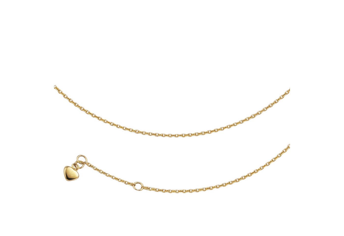 Joyes Boutique Goldkette JB Edle Fußkette Ankerkette 585 - 14 K Gold 1,5 mm 25 cm (Gold, JB) von Joyes Boutique