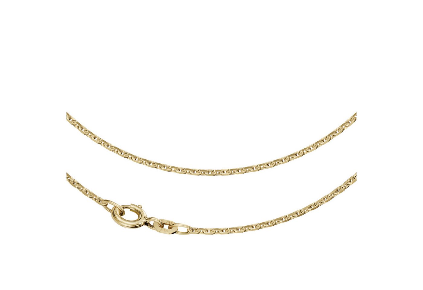 Joyes Boutique Goldkette JB Edle Goldkette Ankerkette 585 - 14 Kt Gold 1,7 mm 45 cm (Gold, JB) von Joyes Boutique