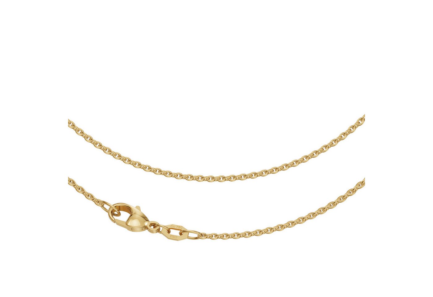 Joyes Boutique Goldkette JB Edle Goldkette Ankerkette 750 - 18 K Gelbgold 1,5 mm 42 - 70 cm (Gold, 1-tlg., JB) von Joyes Boutique