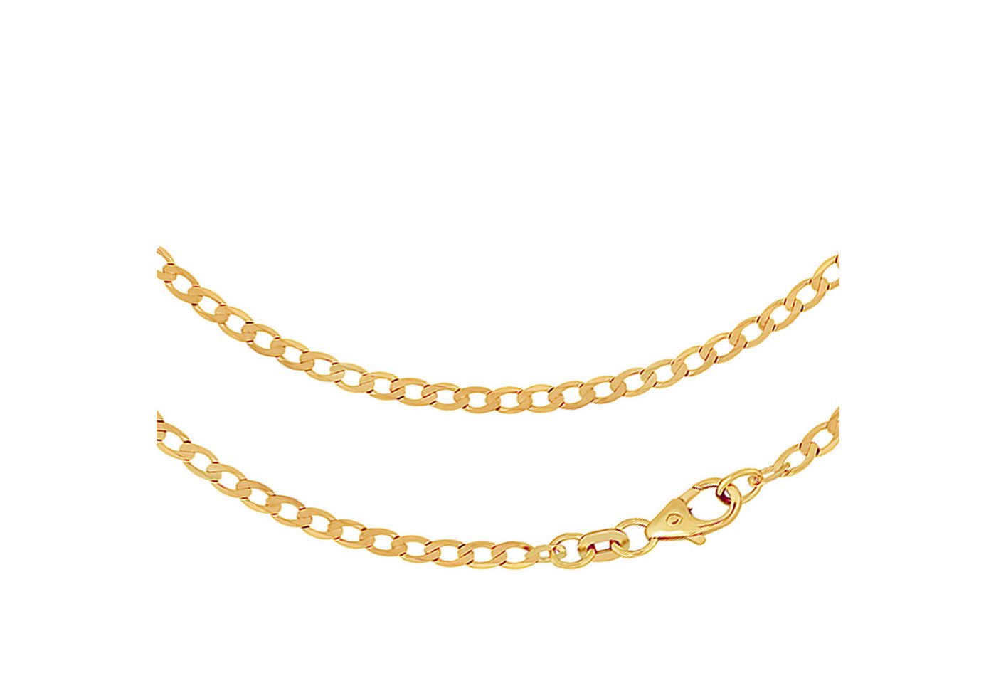 Joyes Boutique Goldkette JB Edle Goldkette Panzerkette 585 - 14 K Gold 2,6 mm 45 cm (Gold, JB) von Joyes Boutique