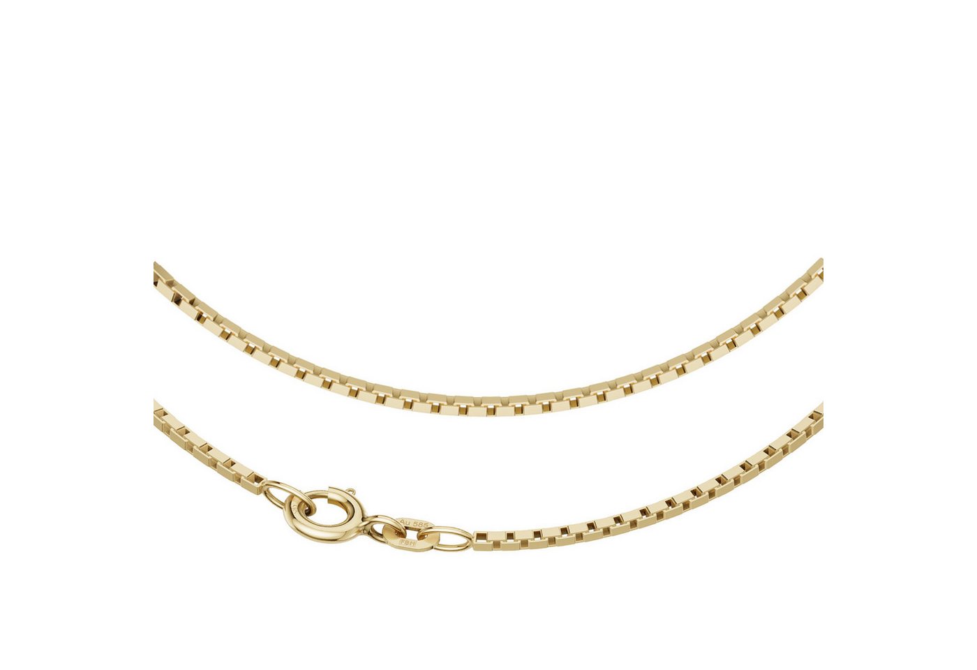 Joyes Boutique Goldkette JB Edle Goldkette Veneziakette 585 - 14 K Gold 1,4 mm 45 cm (Gold, JB) von Joyes Boutique