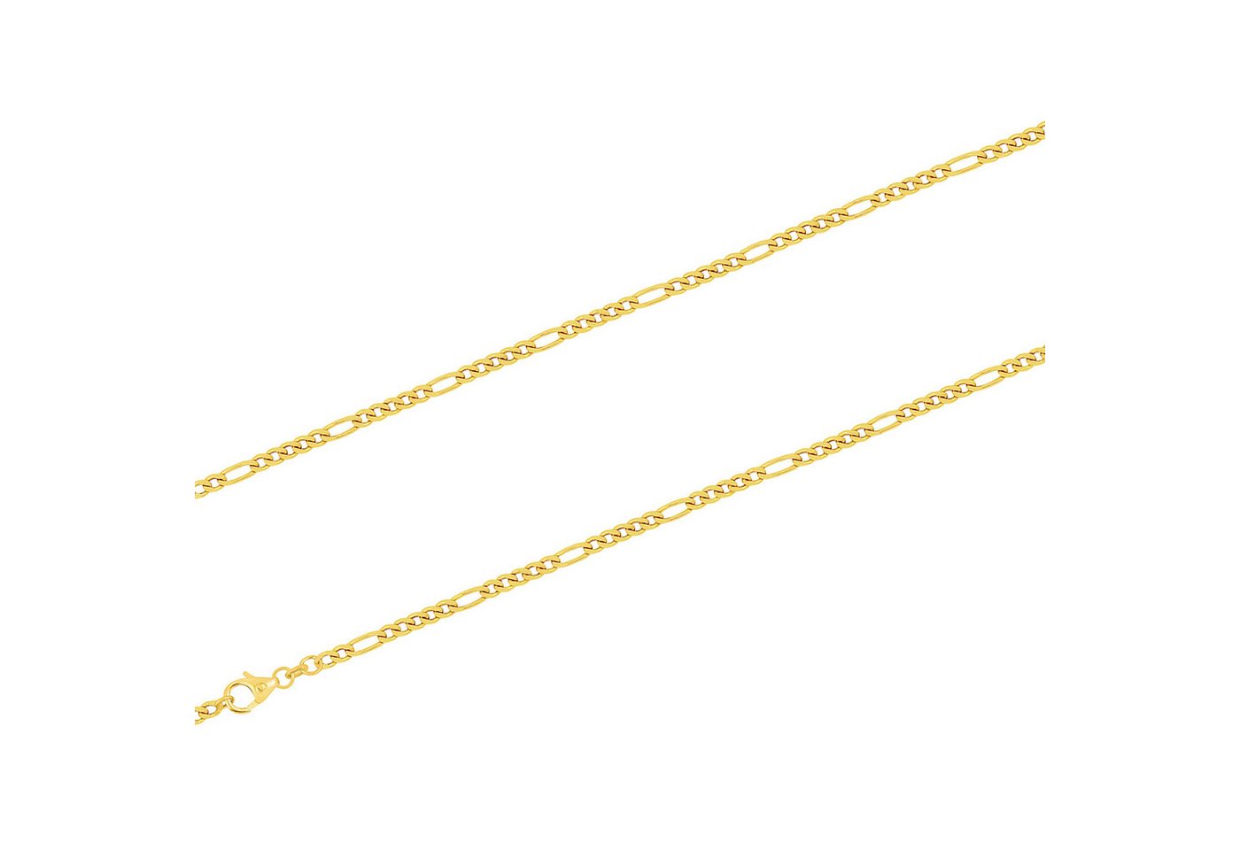 Joyes Boutique Goldkette JB Edles Unisex Goldarmband Figaro diamantiert 2.8 mm 333 - 8 K 19 cm (Made in Germany, inkl. Etui, Zertifikat u. Garantie, 1-tlg., JB), zu Kleid, Shirt, Jeans, Sneaker! Anlass Geburtstag Weihnachten von Joyes Boutique