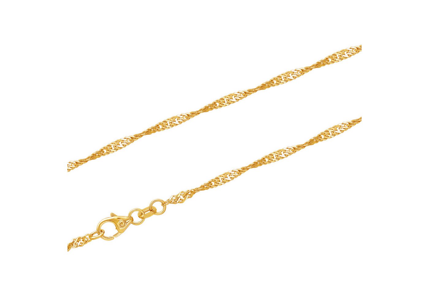 Joyes Boutique Goldkette JB Unisex Goldarmband Singapur Kettenbreite 2,2 mm 333 - 8 K 18,5 cm (Made in Germany, inkl. Etui, Zertifikat u. Garantie, 1-tlg., JB), zu Kleid, Shirt, Jeans, Sneaker! Anlass Geburtstag Weihnachten von Joyes Boutique