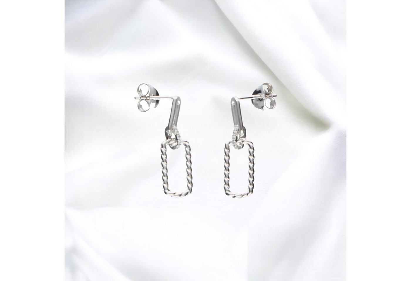 Joyes Boutique Paar Creolen JB 1 Paar Ohrstecker 925 - Silber Rhodiniert 2,4 g (Schmuck, JB) von Joyes Boutique