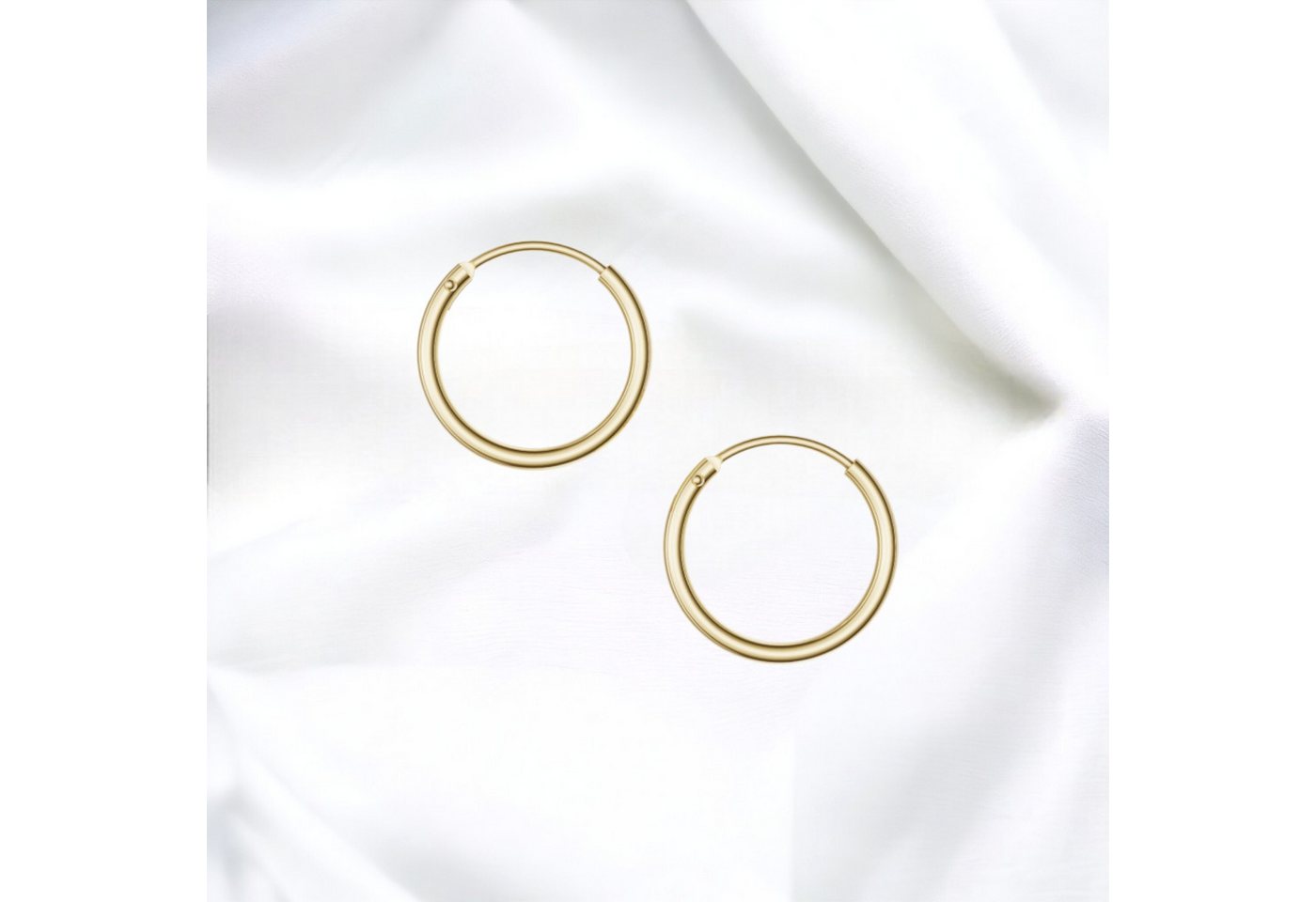 Joyes Boutique Paar Creolen JB Edle Ohrschmuck Creole 333 - 8 Kt Gold 1,3 mm 11,0 mm (Schmuck, JB) von Joyes Boutique