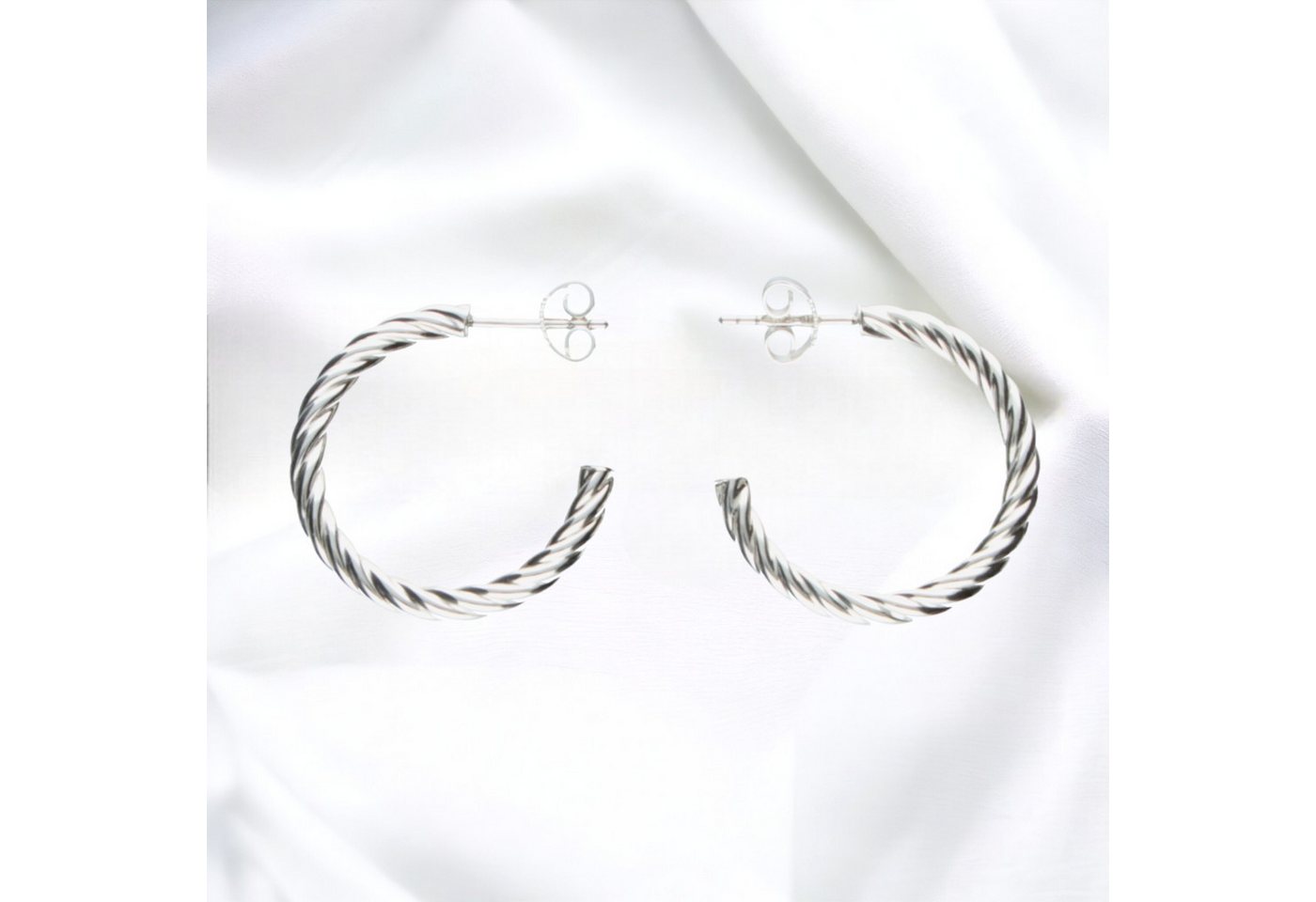 Joyes Boutique Paar Creolen JB Edle Ohrschmuck Creole 925 - Silber 26,0 mm (Schmuck, JB) von Joyes Boutique