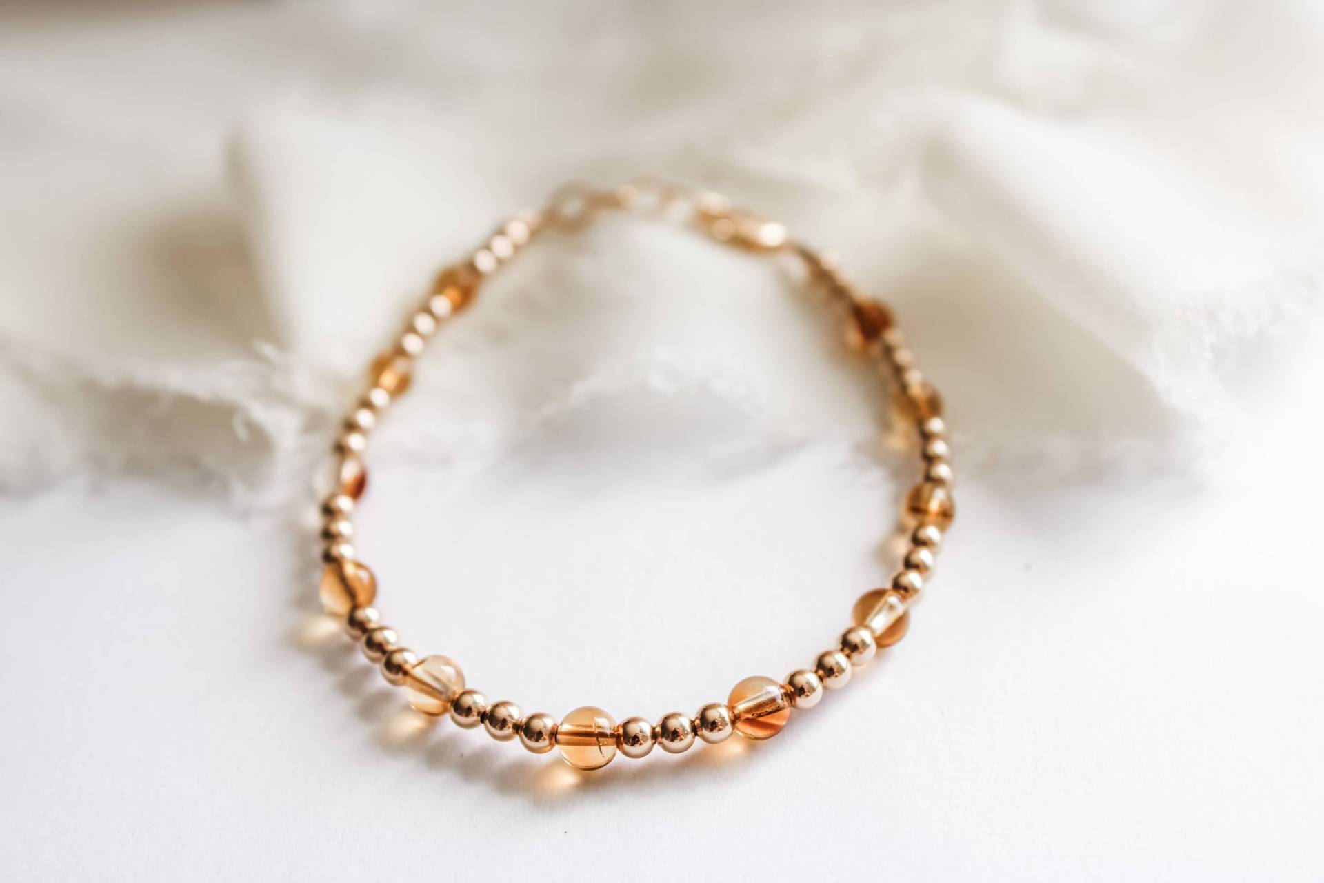 November Birthstone Armband - Citrin Mom Baby Wasserdicht Passende Mama Und Mich von JoyfulBeadCompany