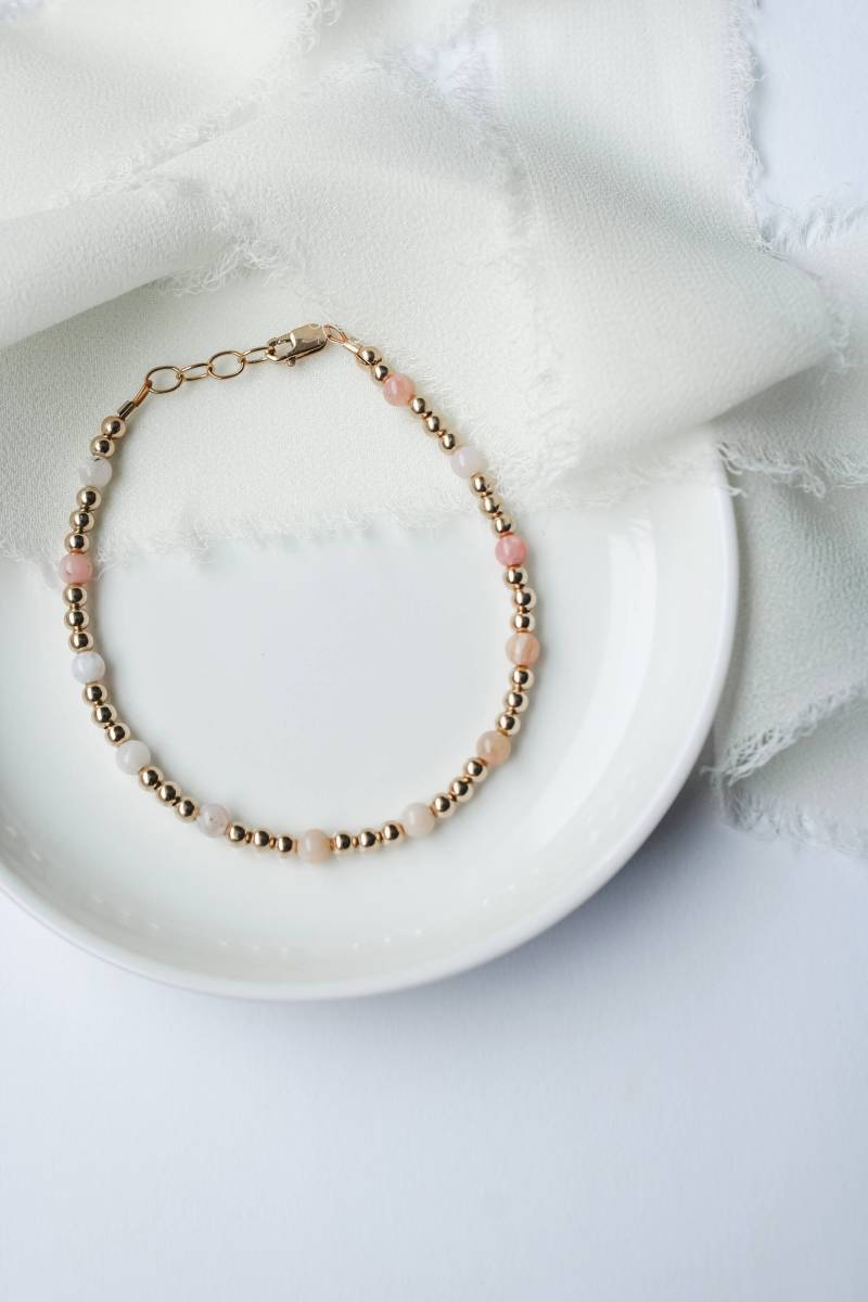 Oktober Birthstone Armband - Pink Opal Mom Wasserdicht Baby Passende Mama Und Mich Geschenk Für Neue Mütter Oktober Birthstone Armband - Pink Opal Mom Wasserdicht Baby Passende Mama Und Mich Geschenk Für Neue Mütter von JoyfulBeadCompany