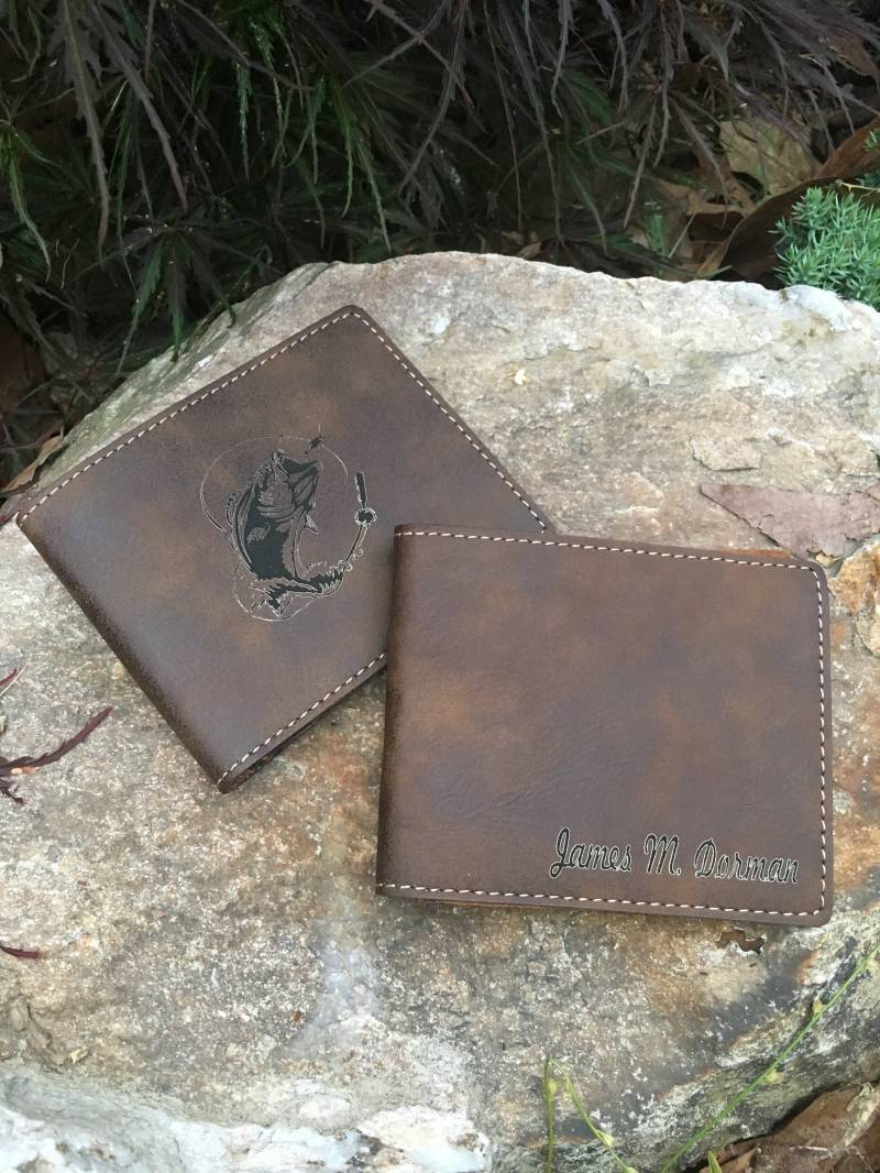 Rustikales Zweifach Portemonnaie, Braun, Dunkelbraun von JoyfulCreations3