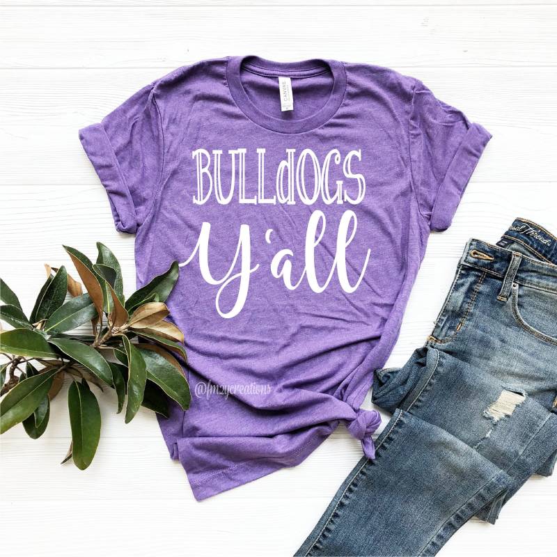 Bulldoggen Yall Shirt | Bulldoggen Fußball Baseball Mama Football Game Day Basketball Bulldoggen Yall Shirt | Bulldoggen Fußball Baseball Mama Football Game Day Basketball von JoyfulPartyCoThreads