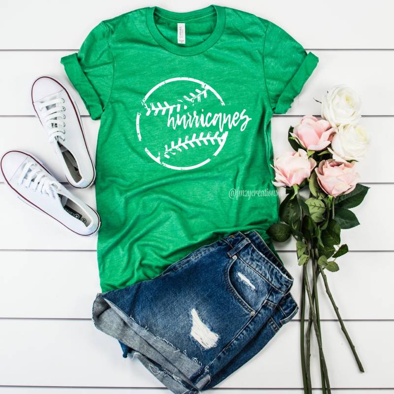 Hurrikan Baseball Shirt | T-Shirt Mama Shirts Für Damen Softball Miami Hurrikan Baseball Shirt | T-Shirt Mama Shirts Für Damen Softball Miami von JoyfulPartyCoThreads