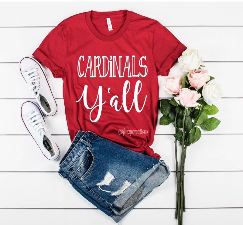 Kardinals Shirt | Cardinals Yall Fußballtrikot Fußball Spiel Tag Mom Baseball von JoyfulPartyCoThreads