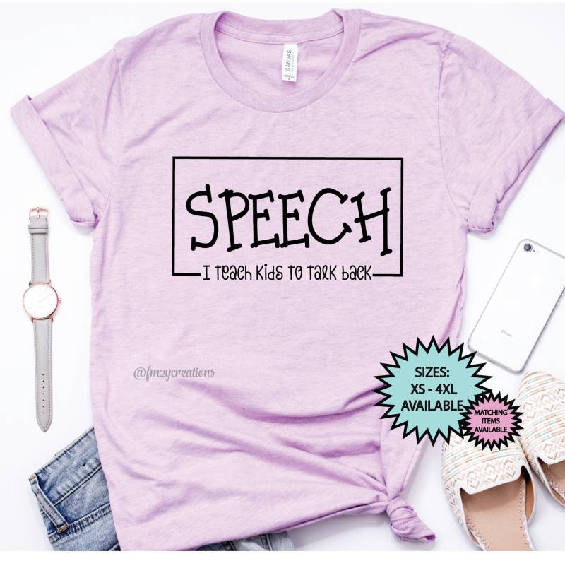 Sprechlehrer Shirt | Spl Slp Lehrer Sprachpathologie Geschenk I Teach Kids To Talk Back Logopäde von JoyfulPartyCoThreads