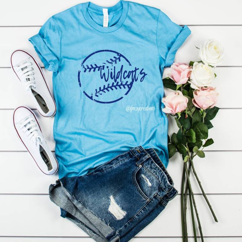 Wildcats Baseball Shirt | T-Shirt Mom Spiel Shirts Für Damen Wildcats Softball von JoyfulPartyCoThreads