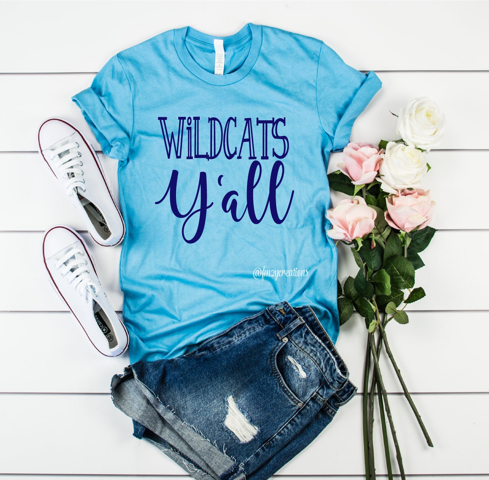 Wildcats Yall Fußballtrikot | Fußball Spieltag Shirt Wildcats Basketball Football Fussball Mama Baseball von JoyfulPartyCoThreads