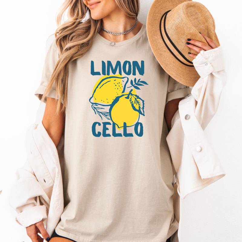 Limoncello T-Shirt Limon Cello T-Shirt Italia Zitrone Shirt Tomate Mädchen Sommer La Dolce Vita Capri Amalfi Küste Italien von JoyfulVibesEmporium