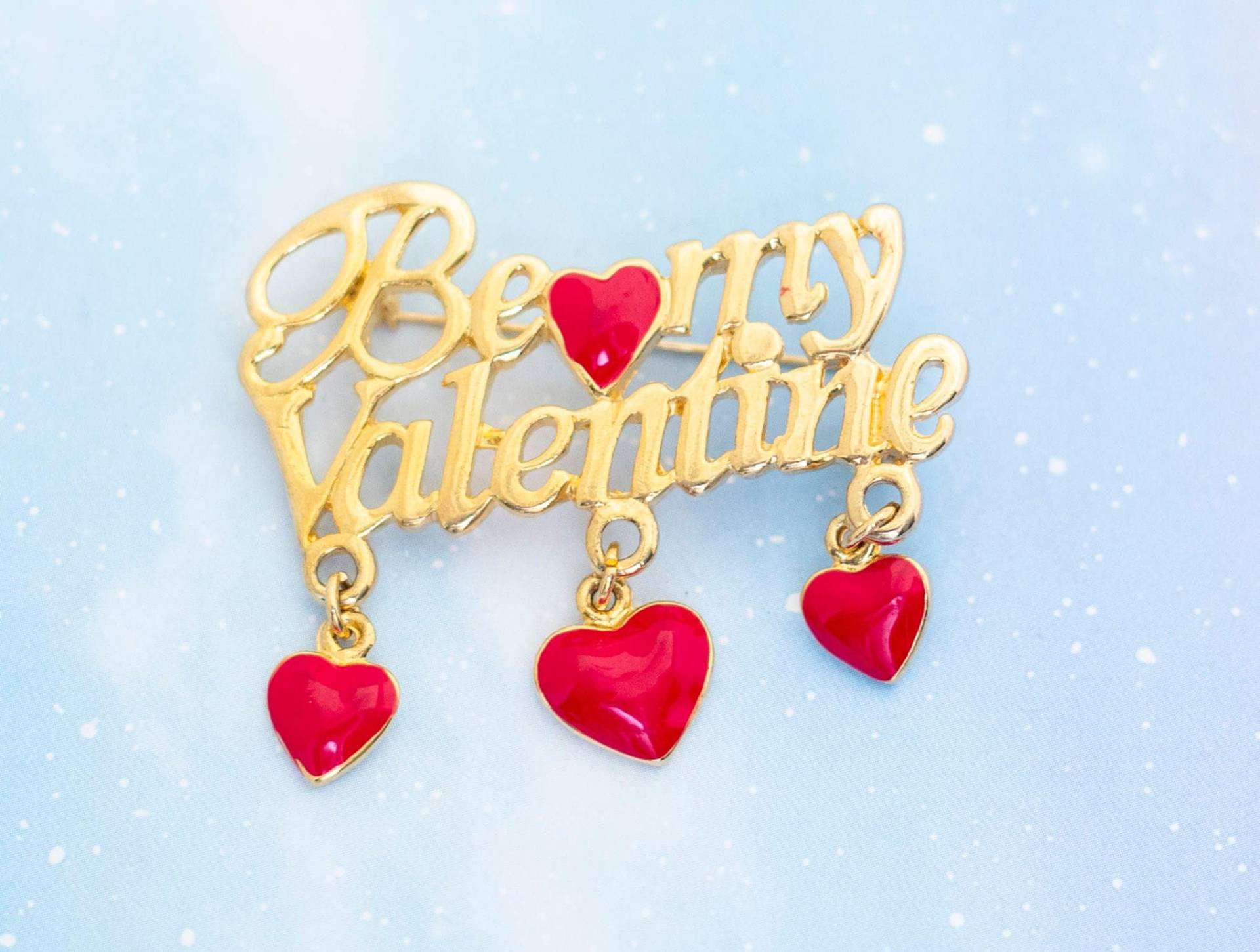 Vintage Be My Valentine Brosche | Goldfarbene J2 von JoyfulVintageStore