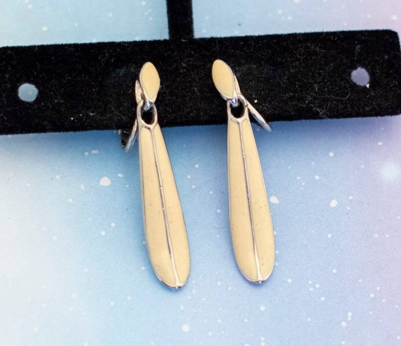 Vintage Beige Reißverschluss Form Clip On Ohrringe | J5 von JoyfulVintageStore