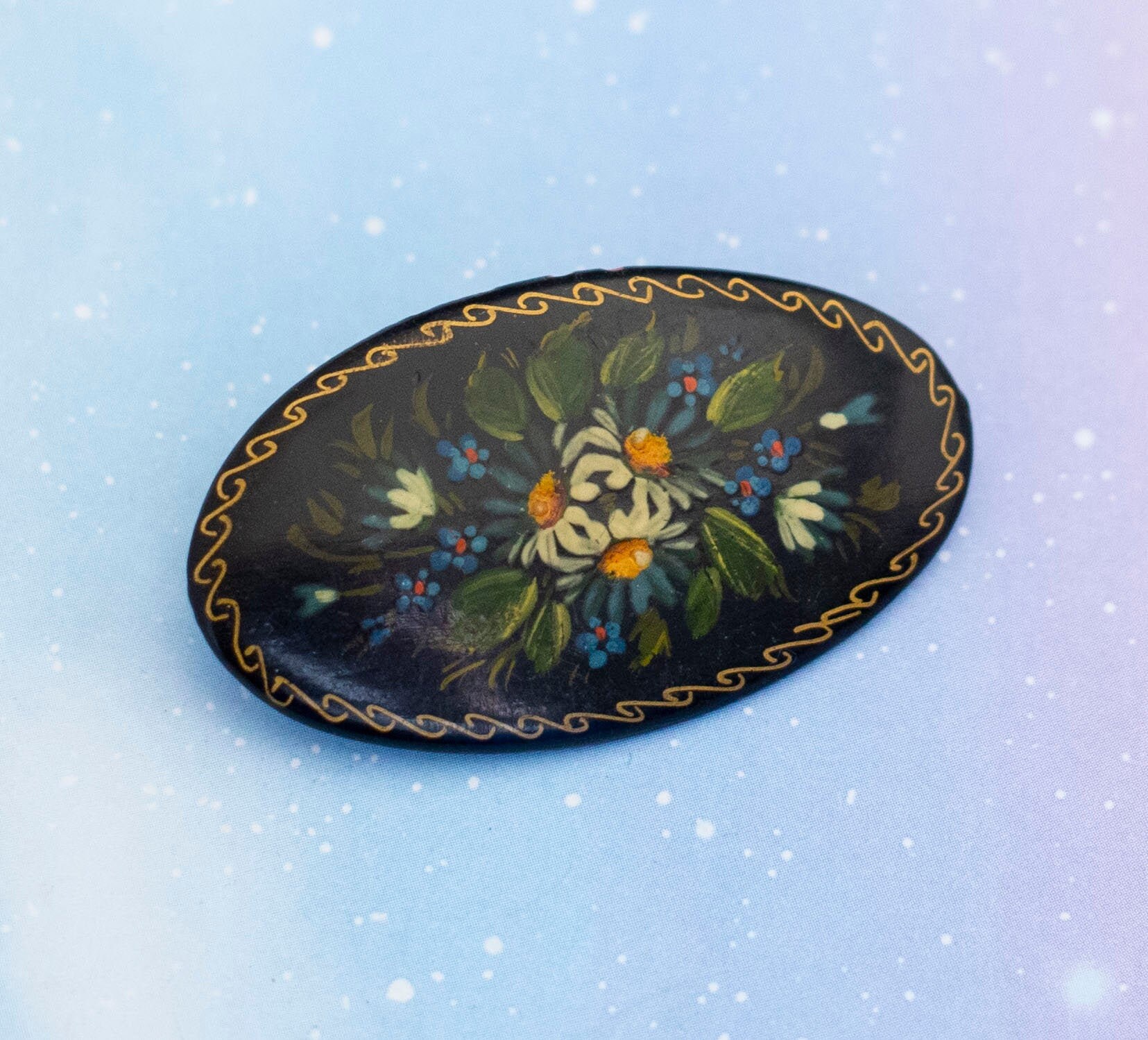 Vintage Florale Brosche Aus Holz | J10 Vintage Florale Brosche Aus Holz | J10 von JoyfulVintageStore