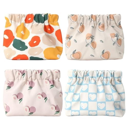 4PCS Mini Make -up -Beutel für die Geldbörse (5.1x2x4.7), wasserdichte tragbare kosmetische Beutel kein Reißverschluss für Schmuck Münzphone -Münze von Joygoodta