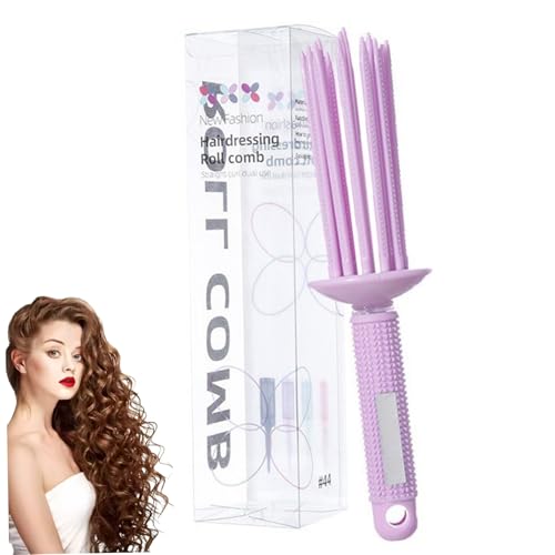 Curling Roll Comb Air Volumen lockiges Haar Kamm mit nicht schlupfem Griff flauschiges Haar -Volumizer -Werkzeug für Frauen Freizeitkleidung oder besondere Veranstaltungen von Joygoodta