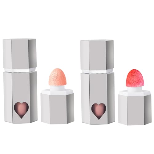Flüssigkeit Erröten 2pcs 2 Farbe langlebig natürliche matte Flüssigkeit Erröten für Wangen mit Bürstenkopf für Mädchen Frauen Make -up von Joygoodta