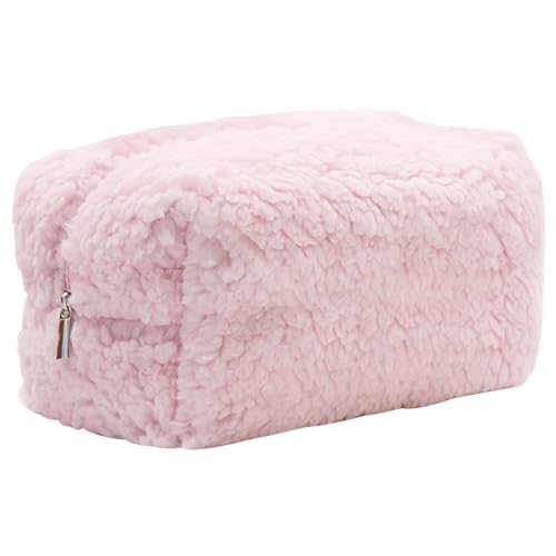 Fuzzy Make -up -Tasche, 6.7x4,7 x 3,7 Zoll süße Flauschige Make -up -Tasche, Reißverschluss -Plüsch -Make -up -Tasche, tragbare Reisetasche Terry Stoff Make -up für Frauen Stil 2 von Joygoodta