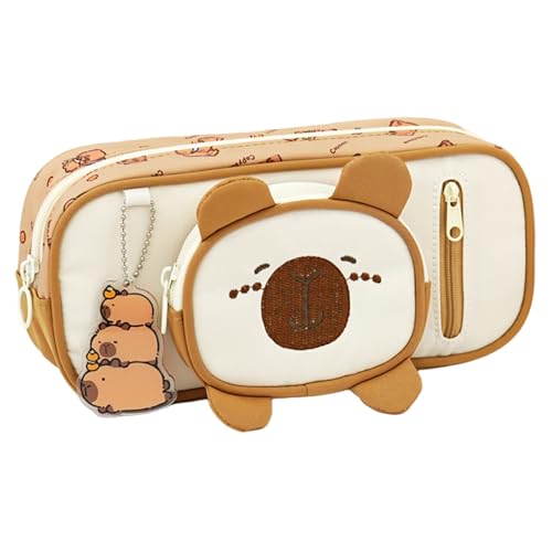 Joygoodta Capybara Pencil Case Kawaii Cartoon Capybara Stiftbeutel mit Abnehmbarer Tasche große Kapazität für Jungen Mädchen Teenager Schulfall von Joygoodta
