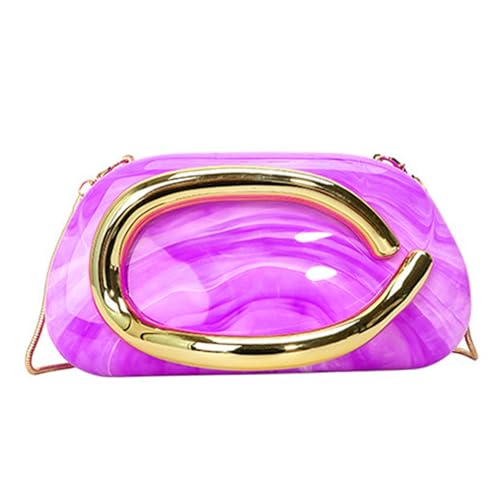Joygoodta Frauen Abend Handtaschen PU Leder Abend Geldbeutel Trendy Umhängetasche mit Kettenriemen für Party Abschlussball Hochzeitsdatum von Joygoodta