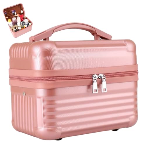 Mini Koffer 10x8x7 wasserdichte Reißverschluss -Verschluss Make -up -Koffer Tragbares Kapazität Hartes Make -up - mit Griffen für Reisen Camping Frauen von Joygoodta