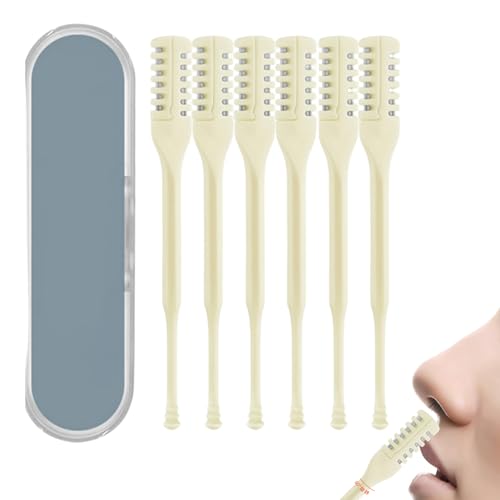Nasenhaarschneider 6pcs 360 ° rotierende doppelseitige tragbare Handheld -Nasenhaarschneiderhandbuch für Frauen und Männer von Joygoodta