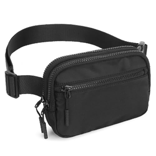 Joygoodta Schwarzes Fanny-Paket für Frauen Männer wasserdichte Multipocket-Gürtelbeutel mit verstellbarem Riemen und Schnellverschluss Tailentasche Crossbody zum Lauf Wokout Travel von Joygoodta