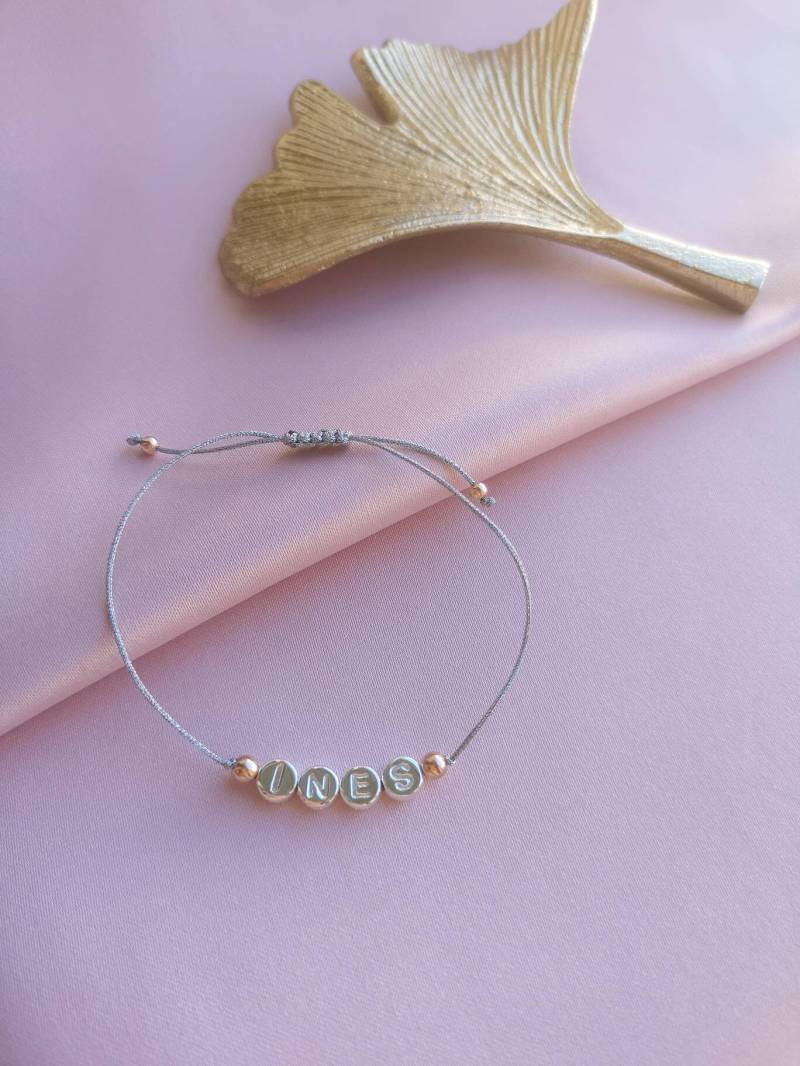 Initialarmband in Sterling Silber 925, Makrameearmband, Namensarmband Initialarmband in Sterling Silber 925, Makrameearmband, Namensarmband von JoyjewelryVienna
