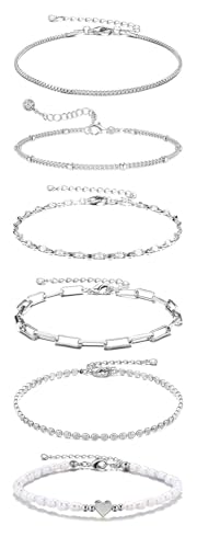 Joykee Bracelets for Women Trendy,14K Real Gold Plated Dainty Stackable Paperclip Cuban Link Chain Bracelets,Cuff Bracelets Jewelry Set Adjustable 4 Joykee Bracelets for Women Trendy,14K Real Gold Plated Dainty Stackable Paperclip Cuban Link Chain Bracelets,Cuff Bracelets Jewelry Set Adjustable 4 von Joykee