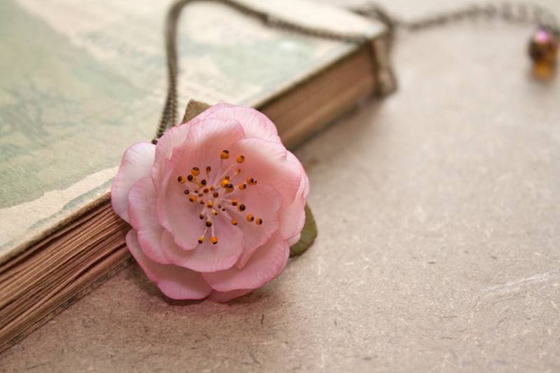 Sakura Halskette, Kirschblüte Blumen Halskette Sakura Halskette, Kirschblüte Blumen Halskette von Joyloveclay