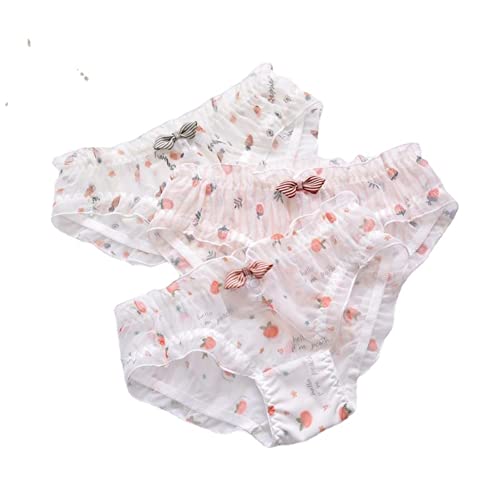 Joyralcos Japanische Erdbeer-Druck-Bikinihöschen, 2er-Pack, Slips, Cosplay, Anime-Unterwäsche (3er-Pack, transparenter Stil), 3 Stück transparenter Stil, Einheitsgröße von Joyralcos