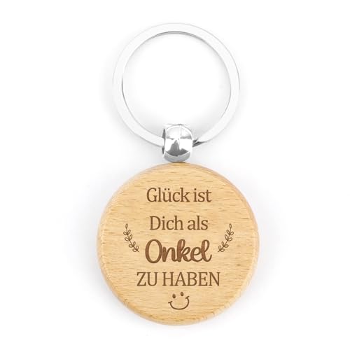 JoyrnalK Geschenk Onkel Vatertagsgeschenk Vatertag Geschenk Onkel Geschenk Geburtstag Geschenke für Onkel Geschenk Tante Und Onkel Geschenk Schlüsselanhänger Aus Holz Onkel Geschenk Weihnachten von JoyrnalK