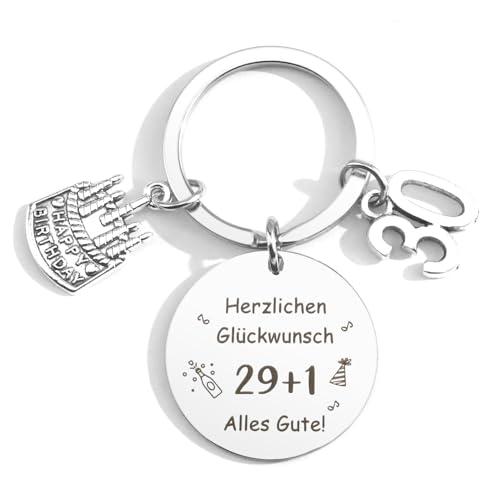 JoyrnalK Geschenke Zum 30 Geburtstag Mann Geschenk Zum 30 Geburtstag Frau Geschenke Für Frauen 30 Jahre Geschenk Zum 30 Mann Geburtstagsgeschenk Für Männer 30 Schlüsselanhänger von JoyrnalK