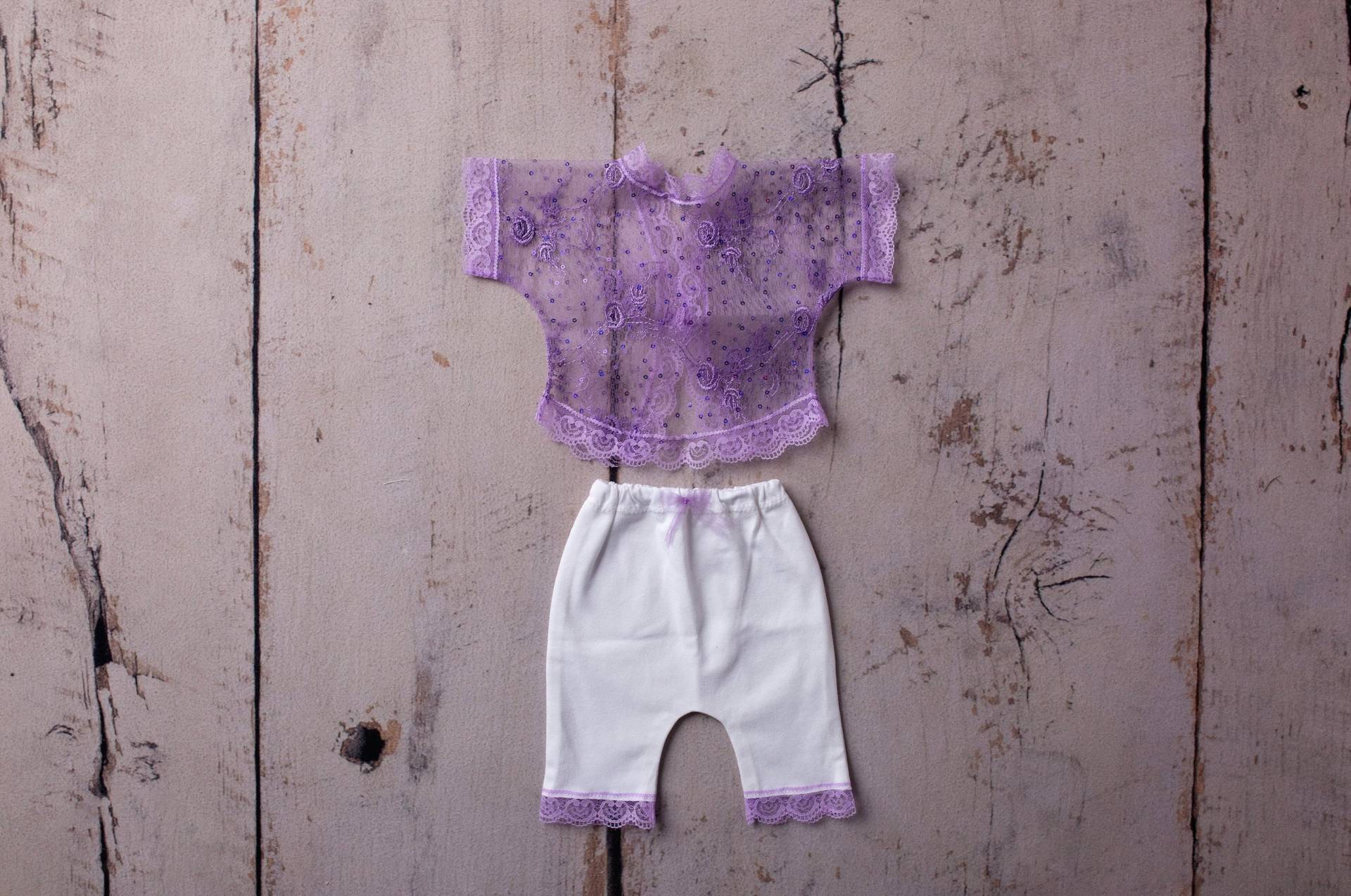 Lila Lace Outfit| Mädchen Outfit | Lila Sitter Neugeborenen Fotografie Prop Strampler Baby Festgelegt von JoysPhotoProps