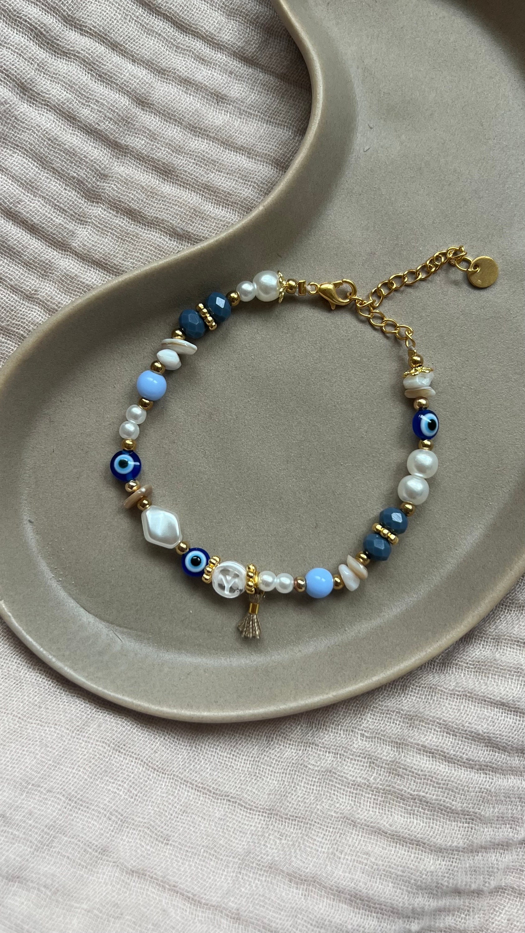 Armband Mit Perlen Und Nazar von JoysPiecesDE