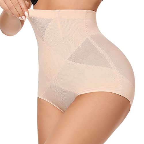 Joyshaper Shapewear Damen Unterhose Bauchweg Miederpants Hoch Taillen Miederslip Nahtlose Höschen Unterwäsche Beige 3XL von Joyshaper