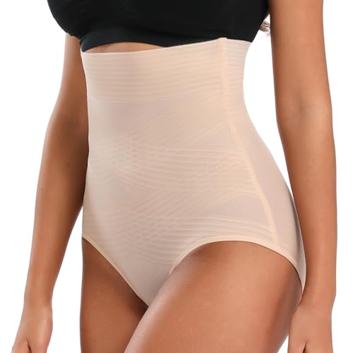 Joyshaper Bauchweg Unterhose Damen Shapewear Slip Hoch Taille Miederslip Formende Unterwäsche (Beige, M) von Joyshaper