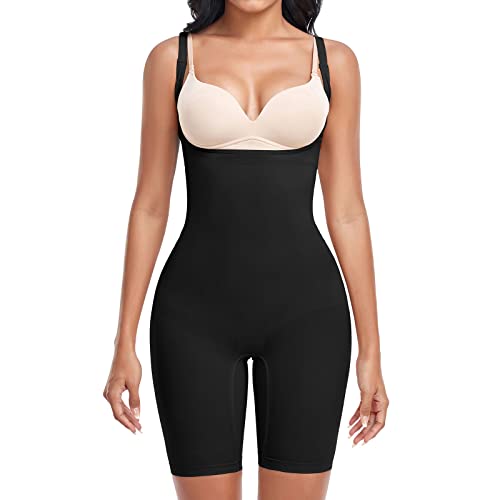 Joyshaper Damen Bauchweg Body Shaper Figurformende Shapewear Stark Formende Bodys Ganzkörper Miederbody Shaping Bodysuit Schwarz,L von Joyshaper