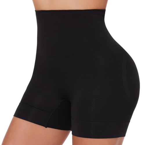 Joyshaper Damen Bauchweg Unterhose Miederhose Mittelhohe Miederslips Miederpants Unter Kleid Rock Shapewear Body Shaper Boyshorts Hosen Schwarz,L von Joyshaper