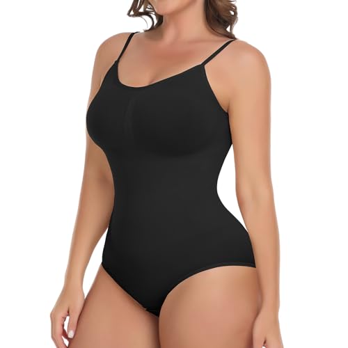 Joyshaper Damen Body Shaper Bauchweg Shapewear Bodysuit Butt Lift Miederbody Slimfit U-Ausschnitt Bodysuit Formende Unterwäsche Schwarz 2XL von Joyshaper